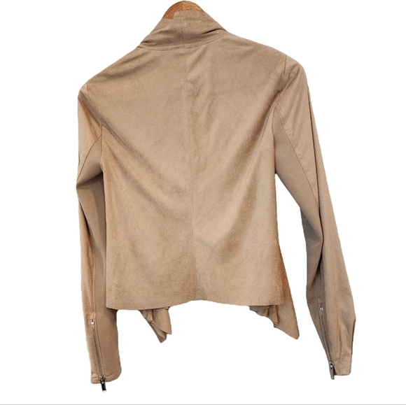 Carmen faux suede waterfall open front cardigan jacket - Picture 7 of 17